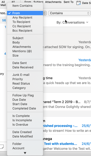 speed up indexing in outlook for mac